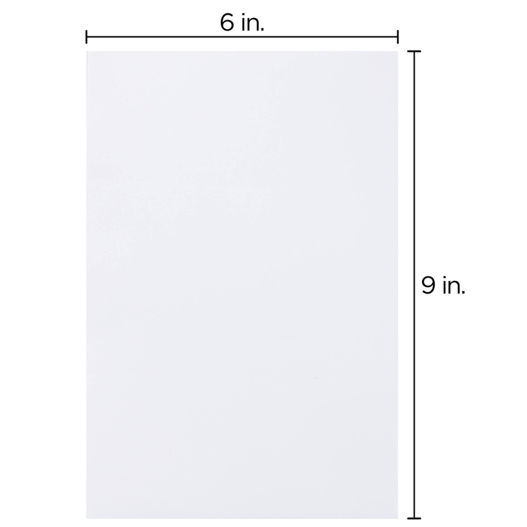 JAM Paper Ultimate White Wove 6" x 9" 24lb. Strathmore Paper, 100 Sheets